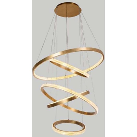 PENDENTE LED REDONDO QUÍNTUPLO 3000K 140W BIVOLT Ø100CM ALUMÍNIO E ACRÍLICO DOURADO FOSCO | SINDORA ILUMINAÇÃO DCD015052 PENDENTE LED REDONDO QUÍNTUPLO 3000K 140W BIVOLT Ø100CM ALUMÍNIO E ACRÍLICO DOURADO FOSCO | SINDORA ILUMINAÇÃO DCD015052