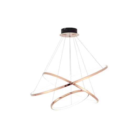 PENDENTE LED REDONDO TRIPLO 3000K 55W BIVOLT Ø80CM INOX E SILICONE ROSÊ | SINDORA ILUMINAÇÃO DCD01255 PENDENTE LED REDONDO TRIPLO 3000K 55W BIVOLT Ø80CM INOX E SILICONE ROSÊ | SINDORA ILUMINAÇÃO DCD01255