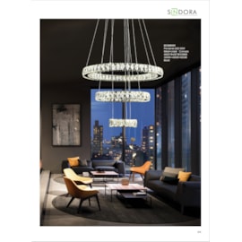 PENDENTE LED REDONDO TRIPLO 90W BIVOLT Ø60CM CRISTAL E METAL CROMADO E TRANSPARENTE | SINDORA ILUMINAÇÃO DCD00101 PENDENTE LED REDONDO TRIPLO 90W BIVOLT Ø60CM CRISTAL E METAL CROMADO E TRANSPARENTE | SINDORA ILUMINAÇÃO DCD00101