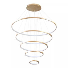 PENDENTE LED RING REDONDO 3000K 135W BIVOLT Ø100CM ALUMÍNIO DOURADO | SL ILUMINAÇÃO 2000/20/40/60/80/100-273 PENDENTE LED RING REDONDO 3000K 135W BIVOLT Ø100CM ALUMÍNIO DOURADO | SL ILUMINAÇÃO 2000/20/40/60/80/100-273