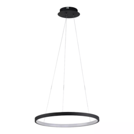 PENDENTE LED RING REDONDO 3000K 24W BIVOLT Ø40X2CM ALUMÍNIO E ABS PRETO | SL ILUMINAÇÃO 2000/40-50 PENDENTE LED RING REDONDO 3000K 24W BIVOLT Ø40X2CM ALUMÍNIO E ABS PRETO | SL ILUMINAÇÃO 2000/40-50