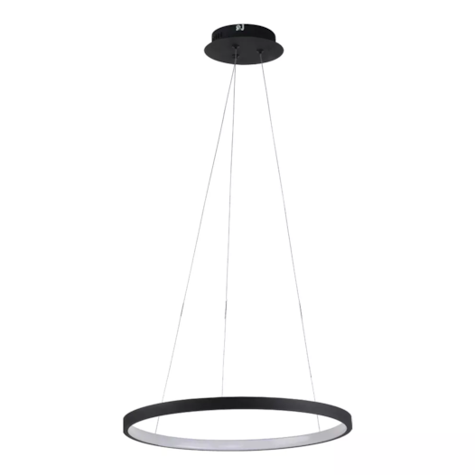 PENDENTE LED RING REDONDO 3000K 24W BIVOLT Ø40X2CM ALUMÍNIO E ABS PRETO | SL ILUMINAÇÃO 2000/40-50 PENDENTE LED RING REDONDO 3000K 24W BIVOLT Ø40X2CM ALUMÍNIO E ABS PRETO | SL ILUMINAÇÃO 2000/40-50