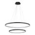 PENDENTE LED RING REDONDO DUPLO 3000K 54W BIVOLT Ø60X2CM ALUMÍNIO E ABS PRETO | SL ILUMINAÇÃO 2000/40-60-53