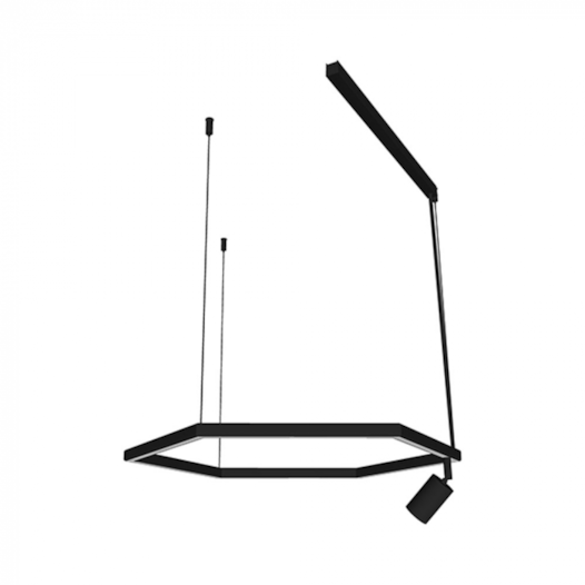 PENDENTE LED RISK HEXAGONAL 3000K 19W BIVOLT MINI DICRÓICA Ø40CM | BELLA ITALIA PE14600 PENDENTE LED RISK HEXAGONAL 3000K 19W BIVOLT MINI DICRÓICA Ø40CM | BELLA ITALIA PE14600