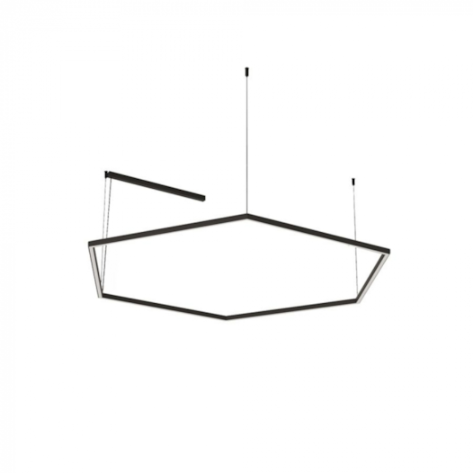 PENDENTE LED RISK HEXAGONAL 3000K 51,3W BIVOLT Ø120CM | BELLA ITALIA PE14208