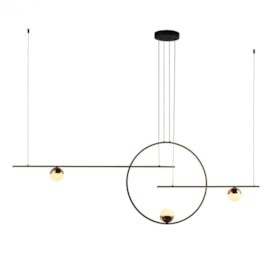 PENDENTE LED RITZ 3000K 45W BIVOLT PRETO E DOURADO | STUDIOLUCE PD1678 PENDENTE LED RITZ 3000K 45W BIVOLT PRETO E DOURADO | STUDIOLUCE PD1678