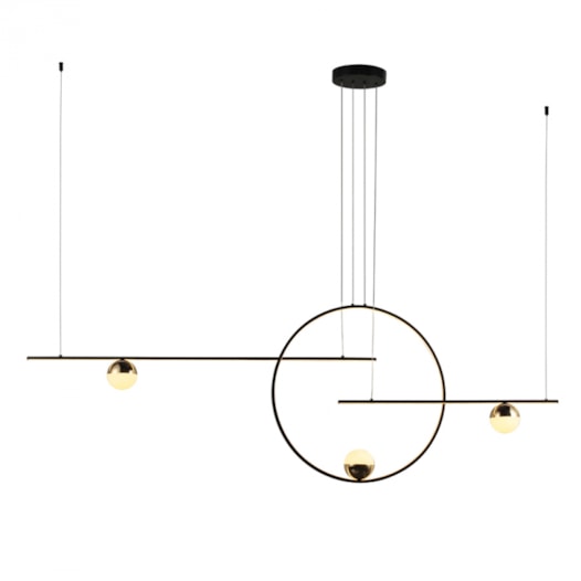 PENDENTE LED RITZ 3000K 45W BIVOLT PRETO E DOURADO | STUDIOLUCE PD1678 PENDENTE LED RITZ 3000K 45W BIVOLT PRETO E DOURADO | STUDIOLUCE PD1678