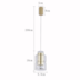 PENDENTE LED ROZ 3000K 10W BIVOLT Ø9,8X16CM ALUMÍNIO E VIDRO DOURADO FOSCO | NORDECOR 2698