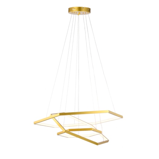 PENDENTE LED SAMMY 3000K 108W BIVOLT Ø80CM ALUMÍNIO DOURADO | SKYLIGHT SKY-4008DO PENDENTE LED SAMMY 3000K 108W BIVOLT Ø80CM ALUMÍNIO DOURADO | SKYLIGHT SKY-4008DO