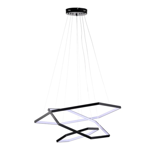 PENDENTE LED SAMMY 3000K 108W BIVOLT Ø80CM ALUMÍNIO PRETO | SKYLIGHT SKY-4008PT PENDENTE LED SAMMY 3000K 108W BIVOLT Ø80CM ALUMÍNIO PRETO | SKYLIGHT SKY-4008PT