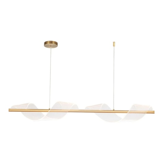 PENDENTE LED SPIN 3000K 8W BIVOLT 90X15X9CM ALUMÍNIO E ACRÍLICO DOURADO POLIDO | USINA IMPORTS UI20325/90DR PENDENTE LED SPIN 3000K 8W BIVOLT 90X15X9CM ALUMÍNIO E ACRÍLICO DOURADO POLIDO | USINA IMPORTS UI20325/90DR