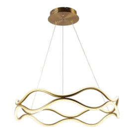 PENDENTE LED SPRING 3000K 43W BIVOLT Ø60X13CM METAL E SILICONE DOURADO | USINA IMPORTS UI20370/60DR PENDENTE LED SPRING 3000K 43W BIVOLT Ø60X13CM METAL E SILICONE DOURADO | USINA IMPORTS UI20370/60DR