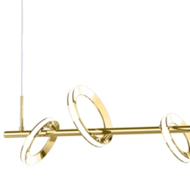 PENDENTE LED SQUILLARE 3000K 30W BIVOLT Ø17X90CM ALUMÍNIO DOURADO| +LUZ PE-139/30.90DO PENDENTE LED SQUILLARE 3000K 30W BIVOLT Ø17X90CM ALUMÍNIO DOURADO| +LUZ PE-139/30.90DO