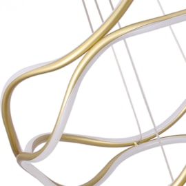 PENDENTE LED TAMIS 3000K 115W BIVOLT Ø63X21CM ALUMÍNIO DOURADO | NORDECOR 2376 PENDENTE LED TAMIS 3000K 115W BIVOLT Ø63X21CM ALUMÍNIO DOURADO | NORDECOR 2376