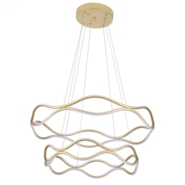 PENDENTE LED TAMIS 3000K 115W BIVOLT Ø63X21CM ALUMÍNIO DOURADO | NORDECOR 2376 PENDENTE LED TAMIS 3000K 115W BIVOLT Ø63X21CM ALUMÍNIO DOURADO | NORDECOR 2376