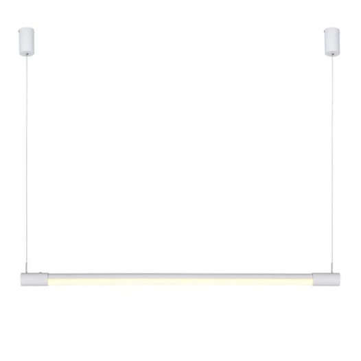 PENDENTE LED TEC RETANGULAR 3000K 12W BIVOLT 60CM ALUMÍNIO E SILICONE BRANCO | BELLA ILUMINAÇÃO GD012SW