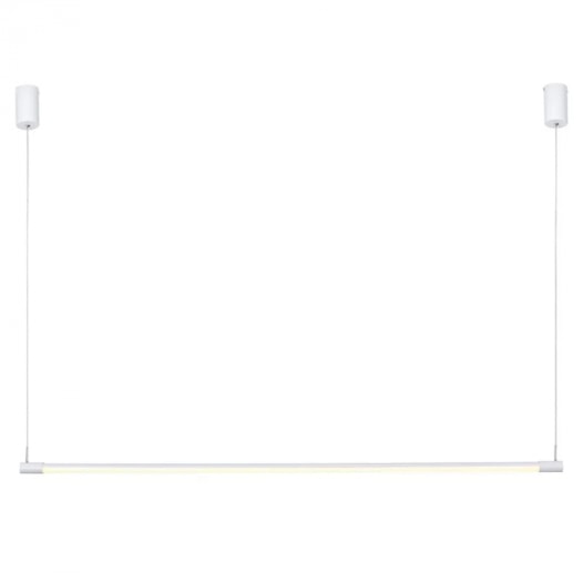 PENDENTE LED TEC RETANGULAR 3000K 24W BIVOLT 120CM ALUMÍNIO E SILICONE BRANCO | BELLA ILUMINAÇÃO GD012LW