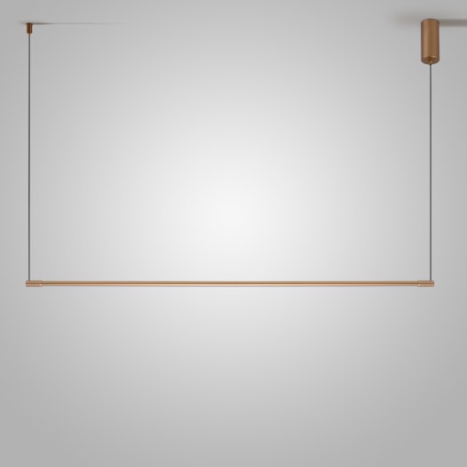 PENDENTE LED TENUES 2700K 12W BIVOLT Ø120CM ALUMÍNIO DOURADO E PRETO | +LUZ PE-134/12.120DF