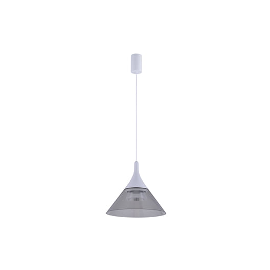 PENDENTE LED THOM 3000K 7W BIVOLT Ø19,5X18CM ALUMÍNIO E VIDRO BRANCO | NORDECOR 2693