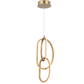 PENDENTE LED TIFFEL 3000K 30W BIVOLT 55X16,5CM METAL E SILICONE DOURADO | +LUZ PE-172/30.55DO PENDENTE LED TIFFEL 3000K 30W BIVOLT 55X16,5CM METAL E SILICONE DOURADO | +LUZ PE-172/30.55DO