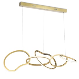 PENDENTE LED TIFFEL 3000K 75W BIVOLT 120X26CM METAL E SILICONE DOURADO | +LUZ PE-171/75.120DO PENDENTE LED TIFFEL 3000K 75W BIVOLT 120X26CM METAL E SILICONE DOURADO | +LUZ PE-171/75.120DO