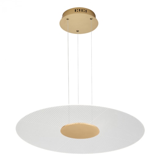 PENDENTE LED TRAÇO 3000K 18W BIVOLT DOURADO E TRANSPARENTE | STUDIOLUCE PD1868