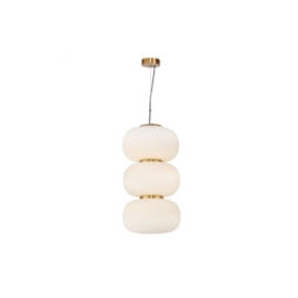 PENDENTE LED TRU 3000K 30W BIVOLT Ø24X45,5CM METAL E VIDRO DOURADO E FOSCO | BELLA ILUMINAÇÃO HC005 PENDENTE LED TRU 3000K 30W BIVOLT Ø24X45,5CM METAL E VIDRO DOURADO E FOSCO | BELLA ILUMINAÇÃO HC005