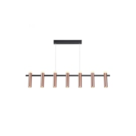 PENDENTE LED TUBI METAL COBRE E PRETO 49W 3000K | BELLA ILUMINAÇÃO CD002M PENDENTE LED TUBI METAL COBRE E PRETO 49W 3000K | BELLA ILUMINAÇÃO CD002M