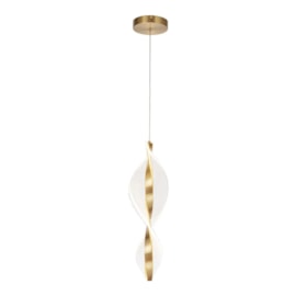 PENDENTE LED TWIST 3000K 15W BIVOLT 91,5XØ47CM ALUMÍNIO E ACRÍLICO DOURADO ESCOVADO | USINA IMPORTS UI20320/47DR PENDENTE LED TWIST 3000K 15W BIVOLT 91,5XØ47CM ALUMÍNIO E ACRÍLICO DOURADO ESCOVADO | USINA IMPORTS UI20320/47DR