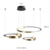 PENDENTE LED UOLI  ANI 3MOD. C/5M 40//60/80CM 225W  3000K PRETO E OURO FOSCO | NORDECOR 2576