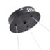 PENDENTE LED UOLI ANI 5MOD 5M AROS C/30/40//60/80/100CM 380W 3000K PRETO/OURO FOSCO | NORDECOR 2578