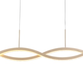 PENDENTE LED VINKA 3000K 36W BIVOLT Ø120CM ALUMÍNIO DOURADO| +LUZ PE-142/36.120DF