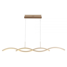 PENDENTE LED VINKA 3000K 36W BIVOLT Ø120CM ALUMÍNIO DOURADO| +LUZ PE-142/36.120DF PENDENTE LED VINKA 3000K 36W BIVOLT Ø120CM ALUMÍNIO DOURADO| +LUZ PE-142/36.120DF