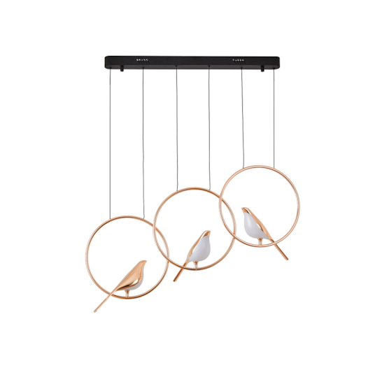 PENDENTE LED VOGEL TRI 3000K 30W BIVOLT 200X91CM ALUMÍNIO E ACRÍLICO DOURADO E PRETO | NORDECOR 2431 PENDENTE LED VOGEL TRI 3000K 30W BIVOLT 200X91CM ALUMÍNIO E ACRÍLICO DOURADO E PRETO | NORDECOR 2431