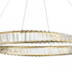 PENDENTE LED VOGUE 3000K 50W BIVOLT Ø60CM METAL E CRISTAL DOURADO | +LUZ PE-165/50.60DO