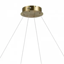PENDENTE LED VOGUE 3000K 65W BIVOLT Ø80CM METAL E CRISTAL DOURADO | +LUZ PE-165/65.80DO PENDENTE LED VOGUE 3000K 65W BIVOLT Ø80CM METAL E CRISTAL DOURADO | +LUZ PE-165/65.80DO