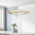 PENDENTE LED VOGUE 3000K 65W BIVOLT Ø80CM METAL E CRISTAL DOURADO | +LUZ PE-165/65.80DO PENDENTE LED VOGUE 3000K 65W BIVOLT Ø80CM METAL E CRISTAL DOURADO | +LUZ PE-165/65.80DO