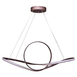 PENDENTE LED WARI 3000K 49W BIVOLT Ø84X34CM ALUMÍNIO MARROM | NORDECOR 2080 PENDENTE LED WARI 3000K 49W BIVOLT Ø84X34CM ALUMÍNIO MARROM | NORDECOR 2080