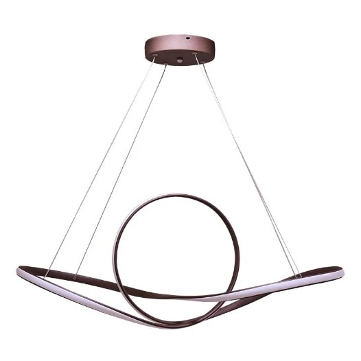 PENDENTE LED WARI 3000K 49W BIVOLT Ø84X34CM ALUMÍNIO MARROM | NORDECOR 2080 PENDENTE LED WARI 3000K 49W BIVOLT Ø84X34CM ALUMÍNIO MARROM | NORDECOR 2080