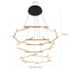 PENDENTE LED WIDA 60/80/100CM 185W 3000K OURO CHAMPAGNE | NORDECOR 2785