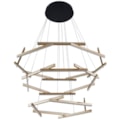 PENDENTE LED WIDA 60/80/100CM 185W 3000K OURO C...