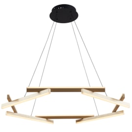 PENDENTE LED WIDA 82CM 60W 3000K OURO CHAMPAGNE | NORDECOR 2787
