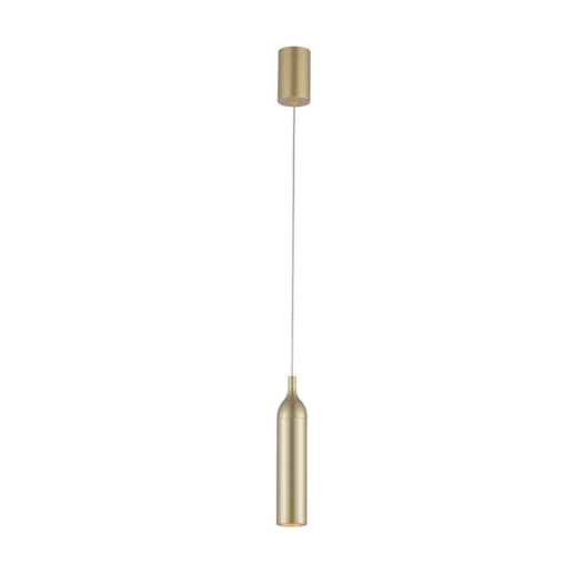 PENDENTE LED WISI 3000K 5W BIVOLT 15XØ3,1CM METAL DOURADO FOSCO | NORDECOR 2680