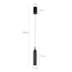 PENDENTE LED WISI 3000K 5W BIVOLT 15XØ3,1CM METAL PRETO | NORDECOR 2681