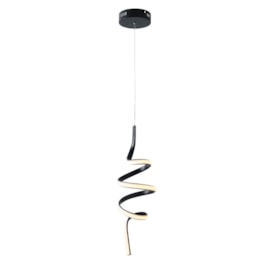 PENDENTE LED WORM 30W 3000K Ø18CM ALUMÍNIO PRETO | STUDIOLUCE WHITE PD1427PT