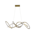 PENDENTE LED WYNA 3000K 79W BIVOLT 90CM METAL E SILICONE OURO CHAMPANHE | NORDECOR 2711