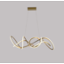 PENDENTE LED WYNA 3000K 79W BIVOLT 90CM METAL E SILICONE OURO CHAMPANHE | NORDECOR 2711