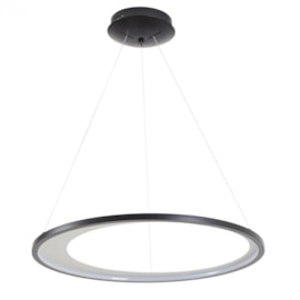 PENDENTE LED ZAHAL 3000K 39W BIVOLT Ø65X300CM METAL E ACRÍLICO PRETO | NORDECOR 2504