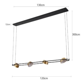 PENDENTE LED ZAVI 28W 3000K OURO FOSCO E PRETO | NORDECOR 2547 PENDENTE LED ZAVI 28W 3000K OURO FOSCO E PRETO | NORDECOR 2547