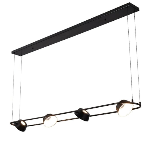 PENDENTE LED ZAVI 28W 3000K PRETO | NORDECOR 2548